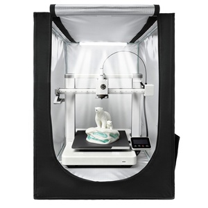 image:imageVEVOR 3D Printer Enclosure with Ventilation Dustproof Waterproof Large Size 600D Oxford Cloth 3D Printer Tent Constant Temperature Protective Case with LED Designed for Bambu Lab A1 Combo GreyBlack