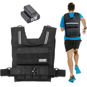 image:imageVEVOR Adjustable Weighted Vest 1120lb2032lbs35lbs40lbs Weight Vest with 6 Ironsand Weights and Reflective Stripe Workout Equipment for Strength Training Running Jogging35 lbs