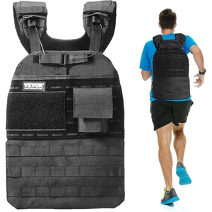 image:imageVEVOR Adjustable Weighted Vest 1120lb2032lbs35lbs40lbs Weight Vest with 6 Ironsand Weights and Reflective Stripe Workout Equipment for Strength Training Running Jogging40 lbs