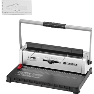 image:imageVEVOR Coil Binding Machine Manual Book Maker 34Holes Binding 120 Sheets Punch Binder with Adjustable Side Margin for Letter Size A4 A5Coil Binding