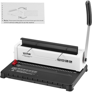 image:imageVEVOR Coil Binding Machine Manual Book Maker 34Holes Binding 120 Sheets Punch Binder with Adjustable Side Margin for Letter Size A4 A5Wire Binding
