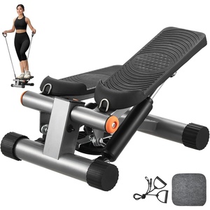 image:imageVEVOR Stair Stepper Mini Stepper for Exercise at Home Hydraulic Fitness Stepper with Resistance Bands Full Body Workout Cardio Equipment Stair ClimberAdjustable Stair Stepper