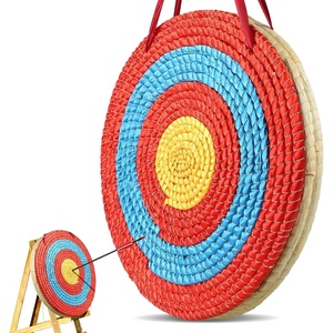 image:imageVEVOR Straw Archery Targets 20 Round Archery Target for Backyard Traditional Solid Straw RedStraw Target 3 Layers