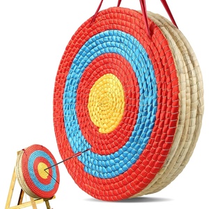 image:imageVEVOR Straw Archery Targets 20 Round Archery Target for Backyard Traditional Solid Straw RedStraw Target 5 Layers
