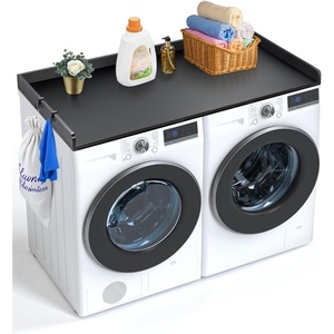 image:imageVEVOR Washer Dryer Countertop 54 x 27 Wooden Washer and Dryer Countertop WaterResistant Laundry Machine Topper Cover with AntiSlip Pads for Laundry Room Organization and Storage WhiteBlack