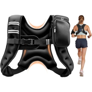 image:imageVEVOR Weighted Vest 6lbs8lbs10lbs25lbs Body Weight Vest for Men Women with Reflective Stripe Adjustable Buckle Workout Equipment for Strength Training Running Jogging Fitness Muscle Building Weight Loss10 lbs