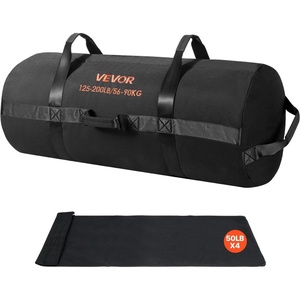 image:imageVEVOR Workout Sandbag Heavy Duty Workout Power Bags with Handles 125200 lbs Adjustable Slam Bag for Fitness Strength Weight Training CrossTraining Home Gym Exercise Black Unfilled