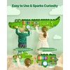 image:imageVEVOR Caterpillar Activity Wall Busy Board Wall 12 Wall Activities Board Montessori Sensory Wall Panel for Kids 312 Years Sensory Wall Activity Board Ideal for Toddler Playroom Nursery ClassroomCrocodile
