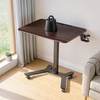 image:imageVEVOR Standing Desk Adjustable Height Mobile Stand Up Desk wCasters 282 x 205 in Small Computer Sit Stand Rolling Workstation wHook 33 lbs Capacity Foot Pedal Pneumatic Lift for Home Office