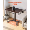 image:imageVEVOR Standing Desk Adjustable Height Mobile Stand Up Desk wCasters 282 x 205 in Small Computer Sit Stand Rolling Workstation wHook 33 lbs Capacity Foot Pedal Pneumatic Lift for Home Office