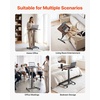 image:imageVEVOR Standing Desk Adjustable Height Mobile Stand Up Desk with Tilting Desktop 256 x 19 in Small Computer Sit Stand Rolling Workstation with 4 Casters 33 lbs Capacity Ideal for Home Office