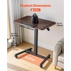 image:imageVEVOR Standing Desk Adjustable Height Mobile Stand Up Desk with Tilting Desktop 256 x 19 in Small Computer Sit Stand Rolling Workstation with 4 Casters 33 lbs Capacity Ideal for Home Office