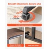 image:imageVEVOR Standing Desk Adjustable Height Mobile Stand Up Desk with Tilting Desktop 256 x 19 in Small Computer Sit Stand Rolling Workstation with 4 Casters 33 lbs Capacity Ideal for Home Office