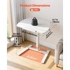 image:imageVEVOR Standing Desk Adjustable Height Mobile Stand Up Desk with Tilting Desktop 256 x 19 in Small Computer Sit Stand Workstation 33 lbs Capacity Pneumatic Lift for Home Office Fully Assembled