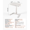image:imageVEVOR Standing Desk Adjustable Height Mobile Stand Up Desk with Tilting Desktop 256 x 19 in Small Computer Sit Stand Workstation 33 lbs Capacity Pneumatic Lift for Home Office Fully Assembled