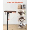 image:imageVEVOR Standing Desk Adjustable Height Mobile Stand Up Desk with Tilting Desktop 282 x 207 in Small Computer Sit Stand Workstation 33 lbs Capacity Foot Pedal Pneumatic Lift for Home Office