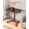image:imageVEVOR Standing Desk Adjustable Height Mobile Stand Up Desk with Tilting Desktop 282 x 207 in Small Computer Sit Stand Workstation 33 lbs Capacity Foot Pedal Pneumatic Lift for Home Office