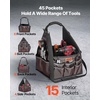 image:imageVEVOR Tool Bag 13 Inch 45Pocket Open Top Tool Tote Electrical Maintenance Toolbox Organizer Storage with Handle Adjustable Shoulder Strap Portable Toolbag for Professionals DIY amp Jobsite Use13 Regular