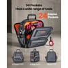 image:imageVEVOR Tool Bag 132 Inch 39Pocket Open Top Tool Pouch Portable Electrical Maintenance Toolbox Organizer Storage with Hard Plastic Base Adjustable Shoulder Strap for Professionals DIY amp Jobsite13 Regular