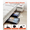 image:imageVEVOR Under Bed Storage with Lids 317 x 159 x 61 Inch 48L Large Underbed Clothes Storage Containers Low Profile Gray Under Bed Drawer Shoe Organizer Bins Box for Blanket Shoe Bedroom 2 PackD