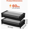 image:imageVEVOR Under Bed Storage with Lids 317 x 159 x 61 Inch 48L Large Underbed Clothes Storage Containers Low Profile Gray Under Bed Drawer Shoe Organizer Bins Box for Blanket Shoe Bedroom 2 PackC