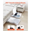image:imageVEVOR Under Bed Storage with Wheels 317 x 156 x 69 inch Underbed Containers Underbed Shoes Organizer with Lid amp Gray Latch Rolling Under the Bed Storage Bins for Clothes Shoes Blankets 4 Pack