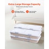 image:imageVEVOR Under Bed Storage with Wheels 317 x 156 x 69 inch Underbed Containers Underbed Shoes Organizer with Lid amp Gray Latch Rolling Under the Bed Storage Bins for Clothes Shoes Blankets 4 Pack