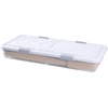 image:imageVEVOR Under Bed Storage with Wheels 317 x 156 x 69 inch Underbed Containers Underbed Shoes Organizer with Lid amp Gray Latch Rolling Under the Bed Storage Bins for Clothes Shoes Blankets 4 Pack