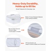 image:imageVEVOR Under Bed Storage with Wheels 317 x 156 x 69 inch Underbed Containers Underbed Shoes Organizer with Lid amp Gray Latch Rolling Under the Bed Storage Bins for Clothes Shoes Blankets 4 Pack