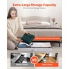 image:imageVEVOR Under Bed Storage with Wheels 360 x 181 x 73 inch Underbed Containers with Clear Lid Underbed Shoe Organizer Rolling Under the Bed Storage Bins for Clothes Shoes Blankets Bedroom 2 PackB