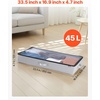 image:imageVEVOR Under Bed Storage with Wheels 360 x 181 x 73 inch Underbed Containers with Clear Lid Underbed Shoe Organizer Rolling Under the Bed Storage Bins for Clothes Shoes Blankets Bedroom 2 PackB