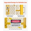 image:imageVEVOR Vertical Cylinder Storage Cabinet 31 L x 30 W x 65 H 9 Cylinder Capacity Propane Storage Cage with Chain Lock and Keys Yellow PowderCoated Carbon Steel for Propane Oxygen Nitrogen