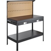image:imageVEVOR Workbench 472inch Heavy Duty Steel Workbench with Pegboard amp Drawers 2425 lbs Capacity Work Benches for Garage with 4 AC Outlets amp 2 USB Ports for Workshop Basement Garden