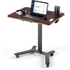 image:imageVEVOR Standing Desk Adjustable Height Mobile Stand Up Desk with Tilting Desktop 282 x 207 in Small Computer Sit Stand Workstation 33 lbs Capacity Foot Pedal Pneumatic Lift for Home Office