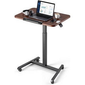 image:imageVEVOR Standing Desk Adjustable Height Mobile Stand Up Desk with Tilting Desktop 256 x 19 in Small Computer Sit Stand Rolling Workstation with 4 Casters 33 lbs Capacity Ideal for Home Office