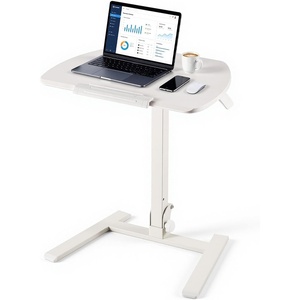 image:imageVEVOR Standing Desk Adjustable Height Mobile Stand Up Desk with Tilting Desktop 256 x 19 in Small Computer Sit Stand Workstation 33 lbs Capacity Pneumatic Lift for Home Office Fully Assembled