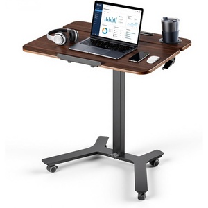 image:imageVEVOR Standing Desk Adjustable Height Mobile Stand Up Desk with Tilting Desktop 282 x 207 in Small Computer Sit Stand Workstation 33 lbs Capacity Foot Pedal Pneumatic Lift for Home Office