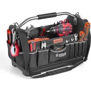 image:imageVEVOR Tool Bag 13 Inch 45Pocket Open Top Tool Tote Electrical Maintenance Toolbox Organizer Storage with Handle Adjustable Shoulder Strap Portable Toolbag for Professionals DIY amp Jobsite Use16 PC Base