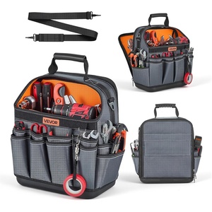 image:imageVEVOR Tool Bag 132 Inch 39Pocket Open Top Tool Pouch Portable Electrical Maintenance Toolbox Organizer Storage with Hard Plastic Base Adjustable Shoulder Strap for Professionals DIY amp Jobsite13 Open Top