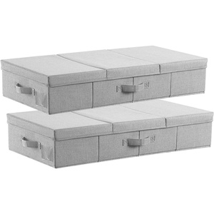 image:imageVEVOR Under Bed Storage with Lids 317 x 159 x 61 Inch 48L Large Underbed Clothes Storage Containers Low Profile Gray Under Bed Drawer Shoe Organizer Bins Box for Blanket Shoe Bedroom 2 PackA