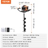 image:imageVEVOR Post Hole Digger Gas Powered 63CC 2400W Earth Auger Fence Digger63CC8