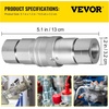 image:imageBestauto Skid Steer Hydraulic Quick Connect 12 Body Hydraulic Coupler 12 NPT Hydraulic Coupling Quick Connect 2 Pairs Hydraulic Quick Coupler 276 MPa ISO 16028 8 PairsGray