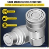 image:imageBestauto Skid Steer Hydraulic Quick Connect 12 Body Hydraulic Coupler 12 NPT Hydraulic Coupling Quick Connect 2 Pairs Hydraulic Quick Coupler 276 MPa ISO 16028 8 PairsGray