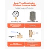 image:imageVEVOR 1 x 11 Well Pressure Tank Tee Kit with 3050PSI Switch 8Pieces Pure Brass Pressure Tank Installation Kit for Water Well 1 in Gate Valve Included Fit Most tanks with Diameter up to 16 in3050Ball Valve