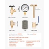 image:imageVEVOR 1 x 11 Well Pressure Tank Tee Kit with 3050PSI Switch 8Pieces Pure Brass Pressure Tank Installation Kit for Water Well 1 in Gate Valve Included Fit Most tanks with Diameter up to 16 in3050Ball Valve