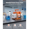 image:imageVEVOR 5 Gallon Vacuum Chamber with Pump 35 CFM Single Stage Vacuum Pump Stainless Steel Degassing Chamber Kit with Tempered Glass Lid 5 ft Hose for Stabilizing Wood Degassing Silicone ResinSilver  Orange
