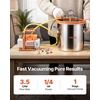 image:imageVEVOR 5 Gallon Vacuum Chamber with Pump 35 CFM Single Stage Vacuum Pump Stainless Steel Degassing Chamber Kit with Tempered Glass Lid 5 ft Hose for Stabilizing Wood Degassing Silicone ResinSilver  Orange