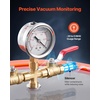image:imageVEVOR 5 Gallon Vacuum Chamber with Pump 35 CFM Single Stage Vacuum Pump Stainless Steel Degassing Chamber Kit with Tempered Glass Lid 5 ft Hose for Stabilizing Wood Degassing Silicone ResinSilver  Orange