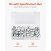 image:imageVEVOR 64 PCS BSPP Hydraulic Fittings Hydraulic Cap and Plug Kit with Precision Threading Galvanized Steel Heavy Duty Hydraulic Fitting Adapter Kit Dash Sizes 040608101216BSPP
