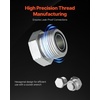 image:imageVEVOR 64 PCS BSPP Hydraulic Fittings Hydraulic Cap and Plug Kit with Precision Threading Galvanized Steel Heavy Duty Hydraulic Fitting Adapter Kit Dash Sizes 040608101216DIN